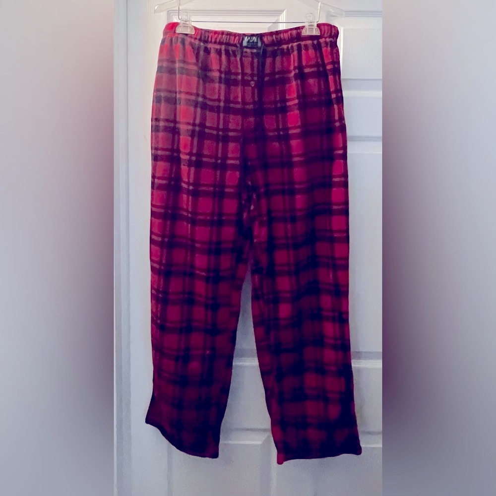 Lucky Brand Red and Black Plaid Men Pants